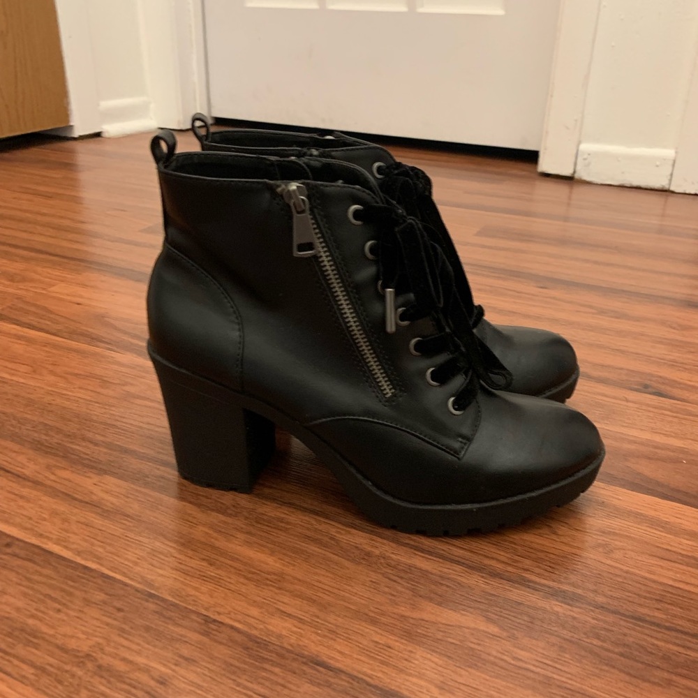 Black ankle booties
